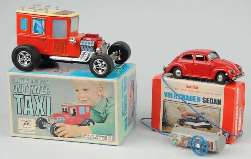 Appraisal: Lot of Battery-Operated Vehicle Toys Description Japanese Includes one Volkswagen