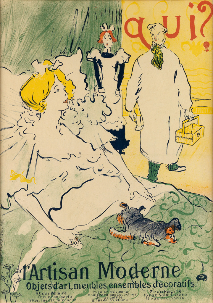 Appraisal: HENRI DE TOULOUSE-LAUTREC - QUI L'ARTISAN MODERNE x inches x