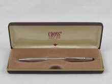 Appraisal: A boxed hallmarked silver ball point pen by Cross