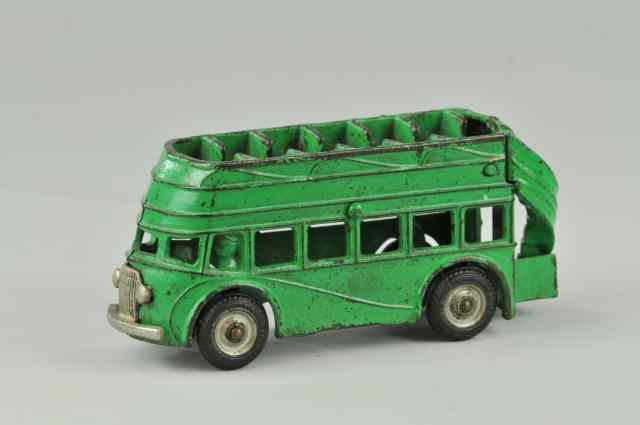 Appraisal: DOUBLE DECKER BUS Arcade cast iron painted in green upper