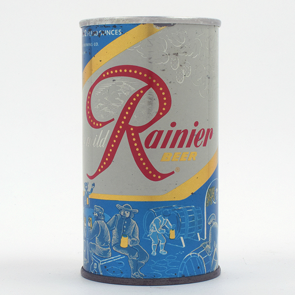 Appraisal: Rainier Jubilee ZIP Top BREWING MOTIF BLUE - RAREReference USBC