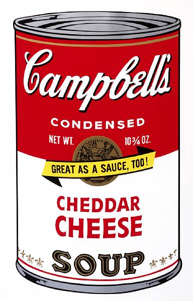 Appraisal: Andy Warhol American - Cheddar Cheese from Campbell's Soup II