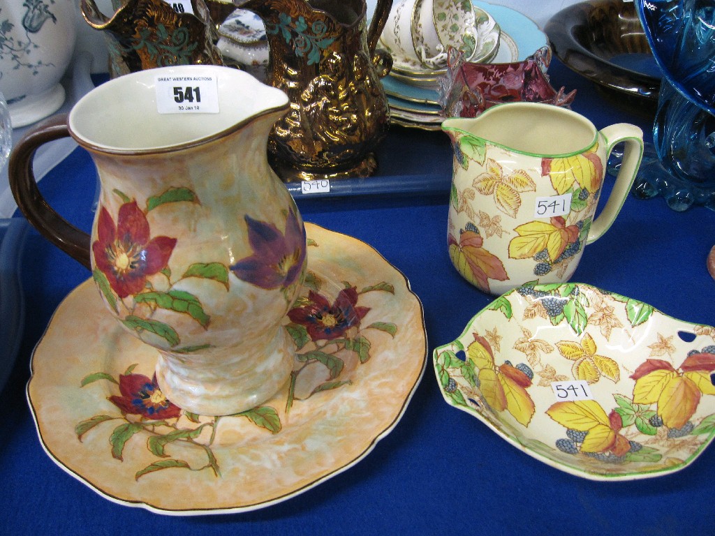 Appraisal: Lot comprising of a Doulton Magnella jug and plate and