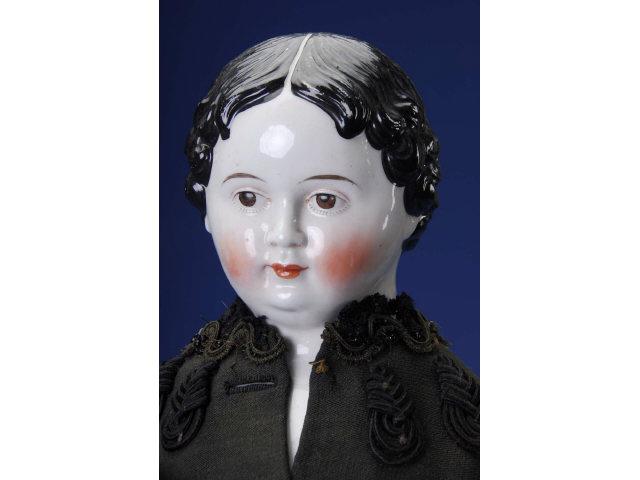 Appraisal: Early China Lady with Brown Eyes Germany ca glazed porcelain