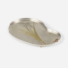 Appraisal: Tiffany Co JAPONESQUE MIXED METAL TRAY WITH DRAGONFLY AND IRIS