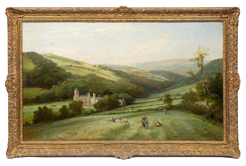 Appraisal: British th Century British th Century Landscape with Castle and