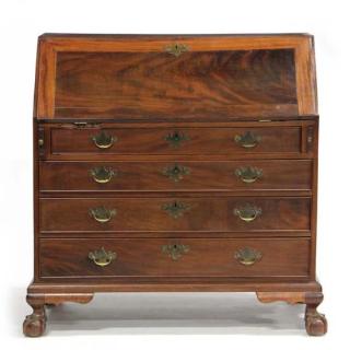 Appraisal: American Chippendale Mahogany Slant Front Desk circa attributed to New