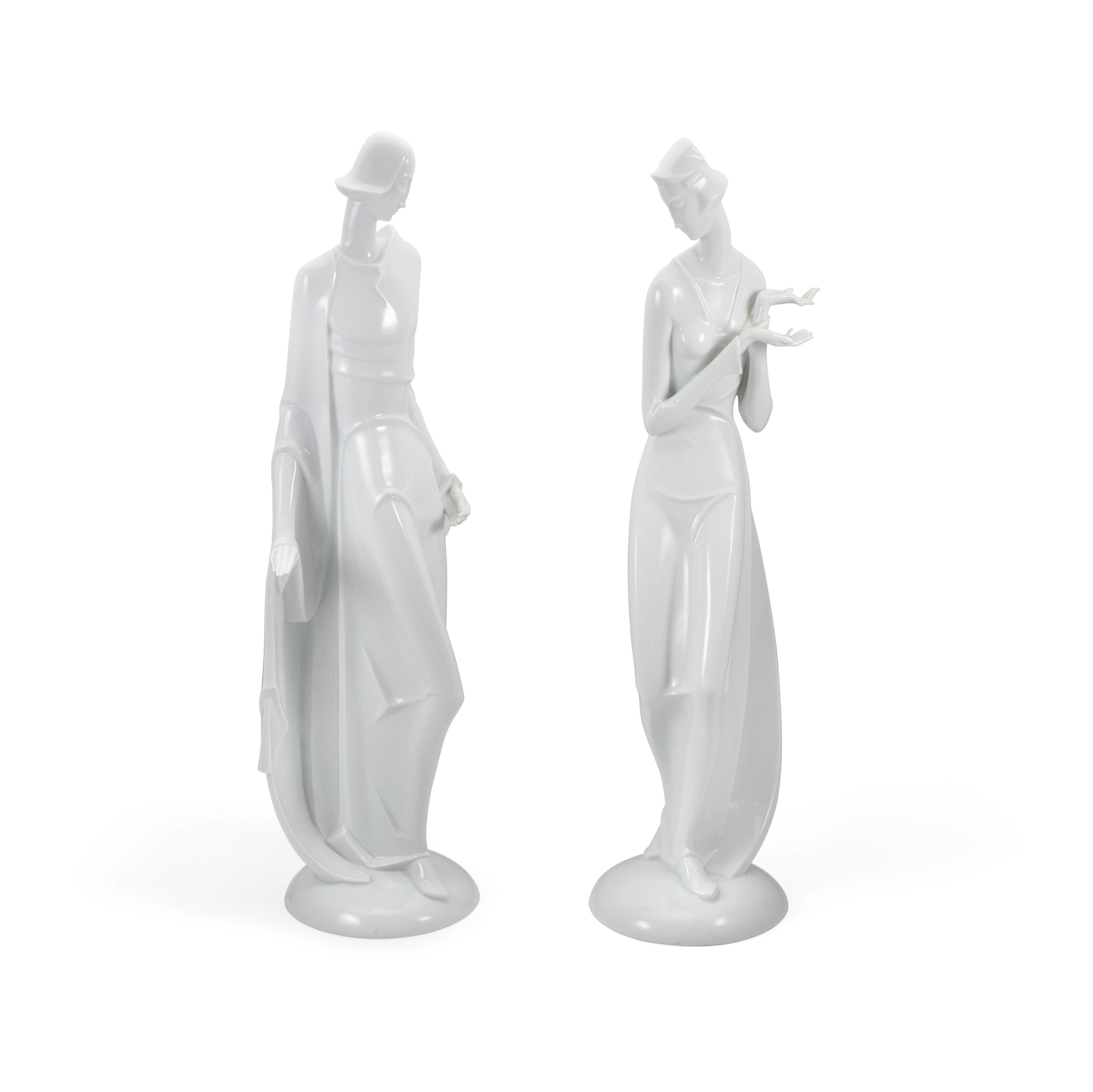 Appraisal: A PAIR OF ROSENTHAL BLANC DE CHINE PORCELAIN FIGURES PRINCE