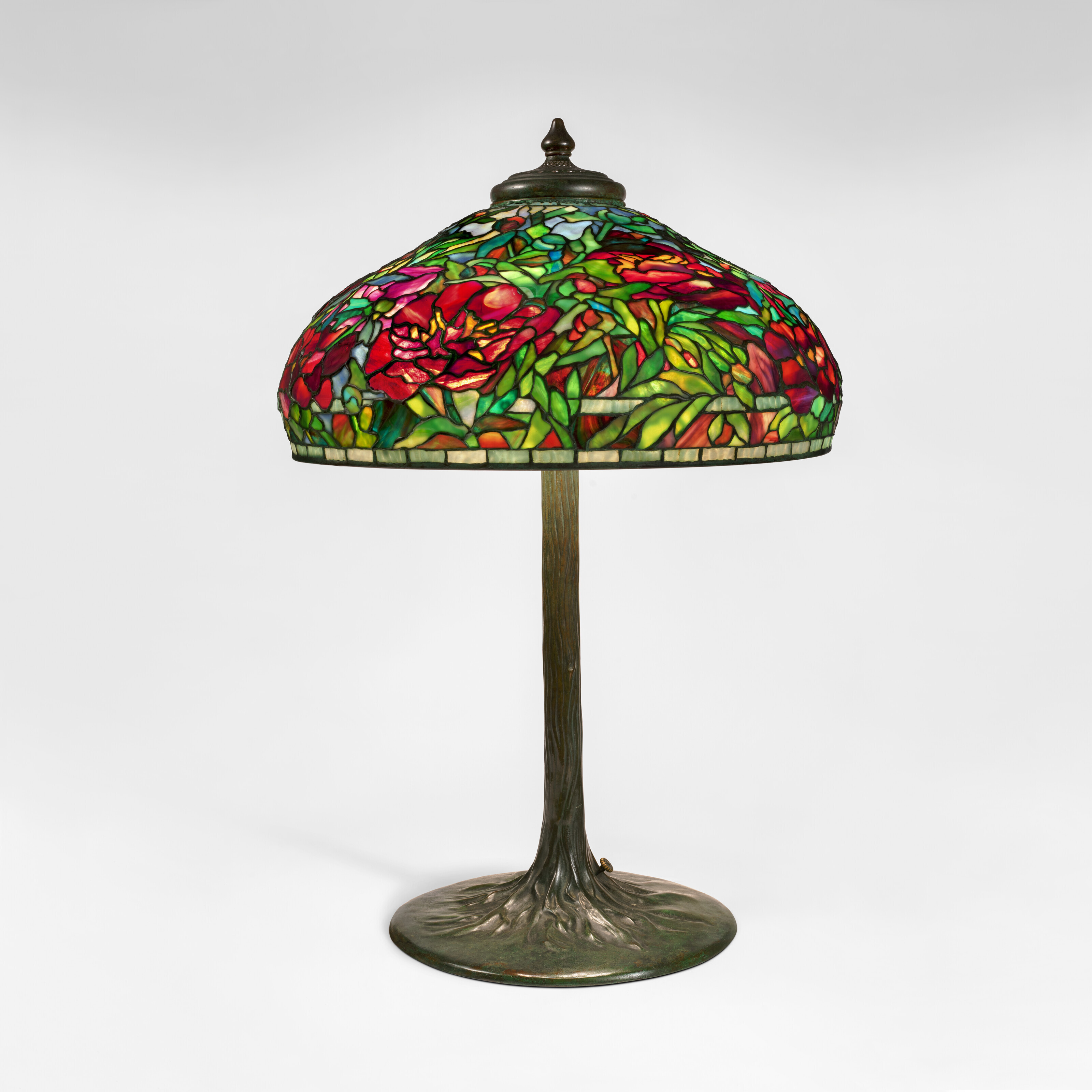 Appraisal: TIFFANY STUDIOS 'Elaborate Peony' Table Lamp circa with a 'Tree'