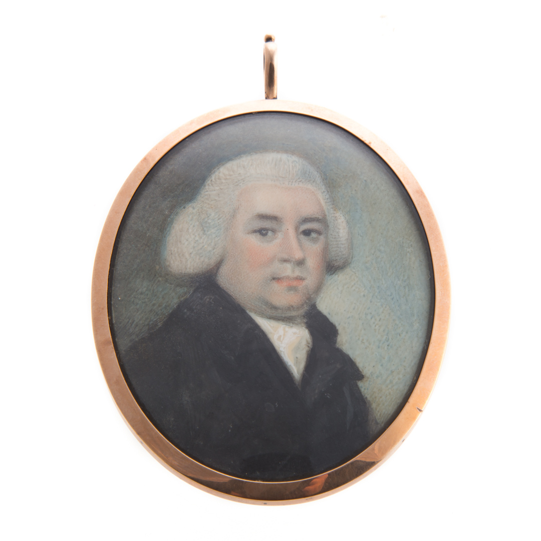 Appraisal: English School Portrait miniature of an esquire late th early