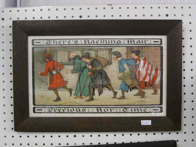 Appraisal: Prang Print ''There's Nothing More Preciousthan Time'' Old English excellent