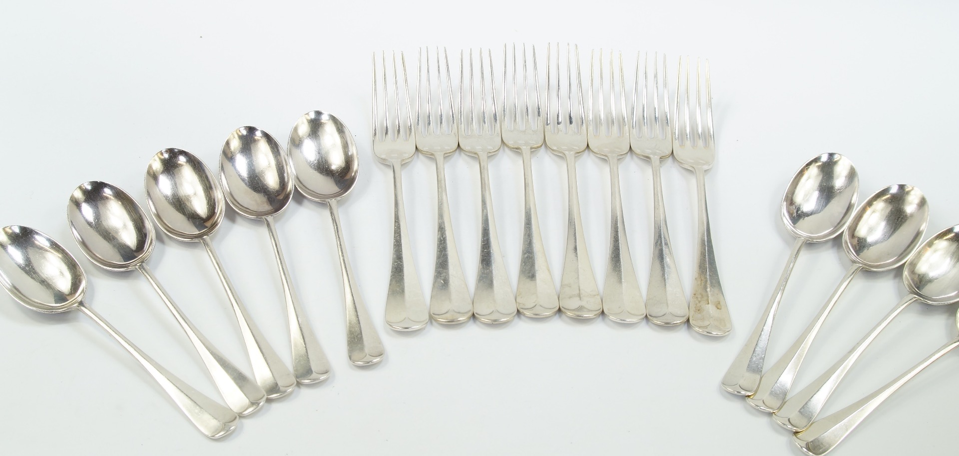 Appraisal: Silver flatware decorated in the Old English pattern William Hutton