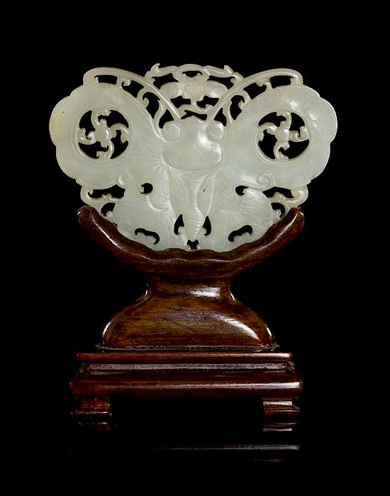 Appraisal: A Jade Plaque Width of plaque inches A Jade Plaque