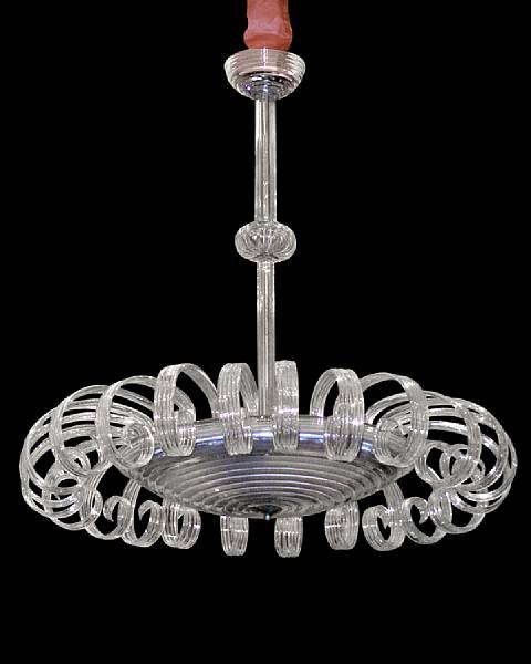 Appraisal: A Murano glass chandelier circa The cupped ceiling cap above