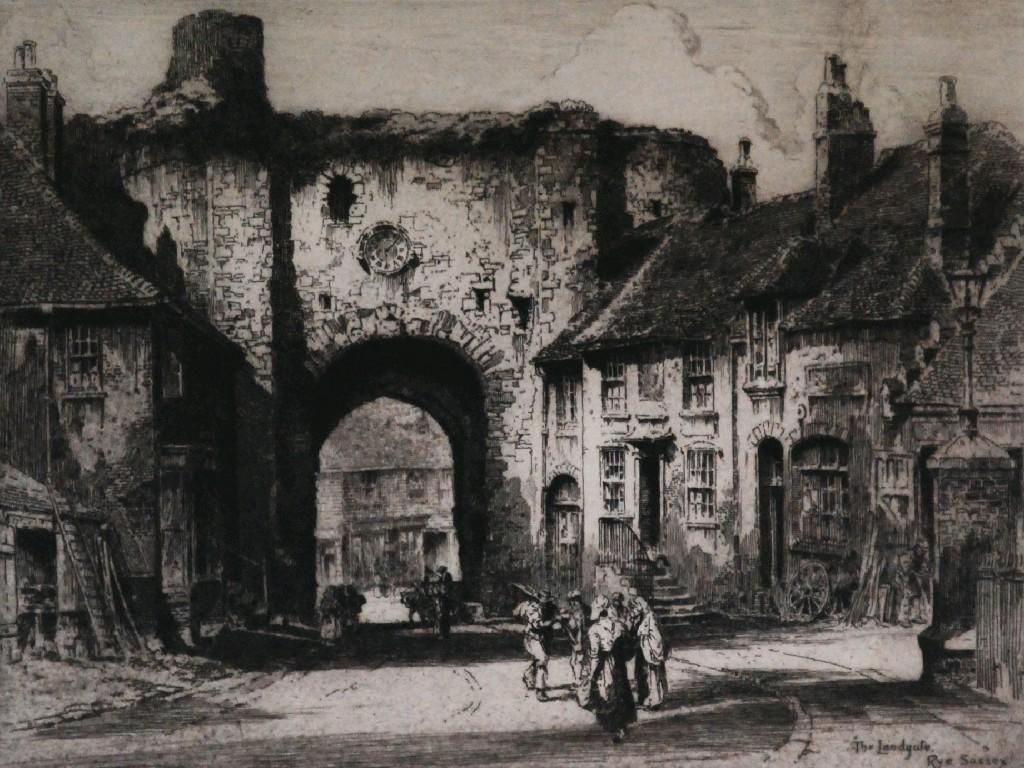 Appraisal: ALBANY E HOWARD ORIGINAL ETCHING 'The Landgate - Rye Sussex'signed