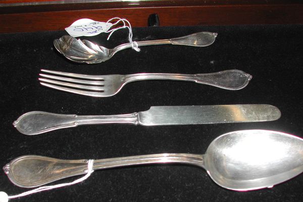 Appraisal: Twenty-Two Pieces of Gorham Cottage Sterling and Coin Silver Flatware