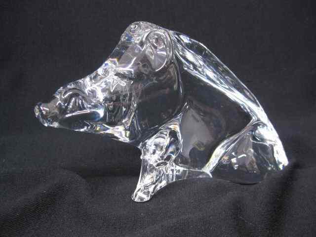 Appraisal: Baccarat Crystal Figurine of a Wild Boar signed '' tall