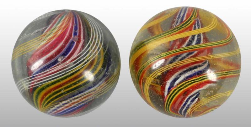 Appraisal: Lot of Divided Core Swirl Marbles Description Divided core of