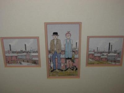 Appraisal: GEOFFREY WOOLSEY BIRKS Old Couple and Boy signed x flanked