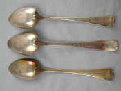 Appraisal: Georgian silver A pair of O E pattern tablespoons Solomon