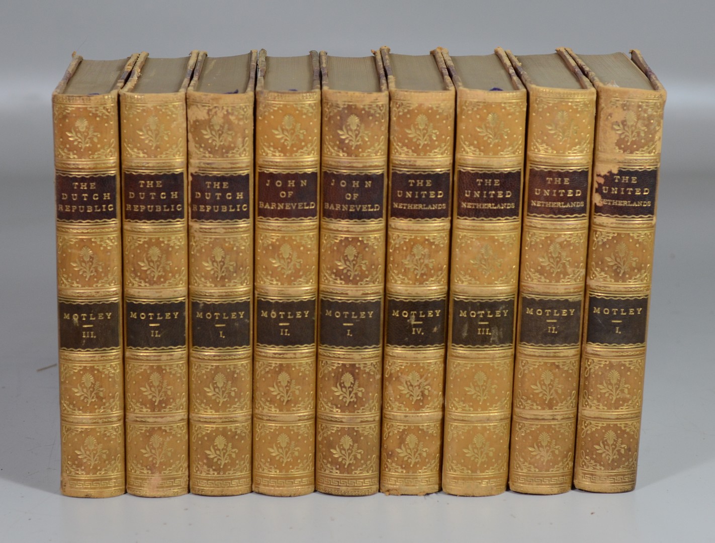 Appraisal: Motley John Works New York volumes VO calf gilt books