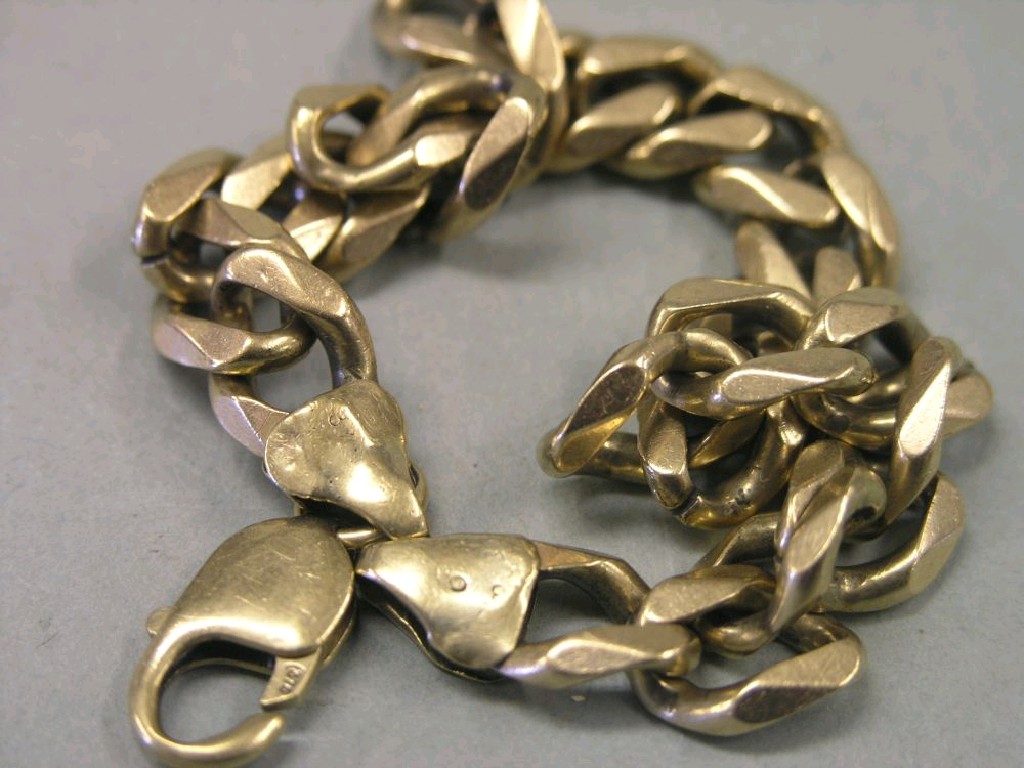 Appraisal: A gentleman's heavy ct gold bracelet grams SEE ILLUSTRATION