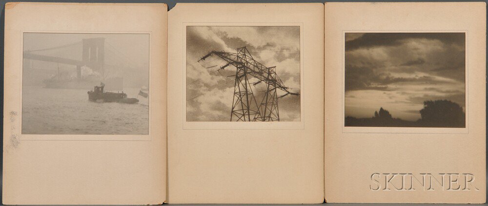 Appraisal: Hermann C Lythgoe American act Three Photographs East River High