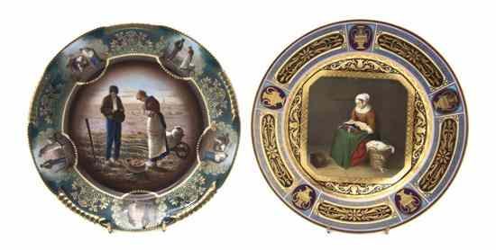 Appraisal: A Royal Vienna Porcelain Cabinet Plate titled Netscher the Sempstress