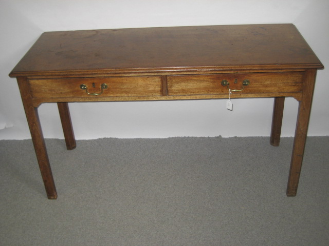 Appraisal: A GEORGE III MAHOGANY SIDE TABLE c of oblong form