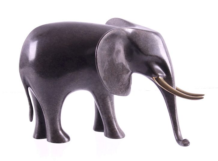 Appraisal: Original Loet Vanderveen Bronze Elephant Sculpture This is an original