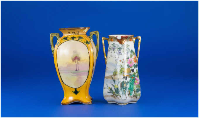 Appraisal: Two Noritake Vases Marks to base One is inches tall