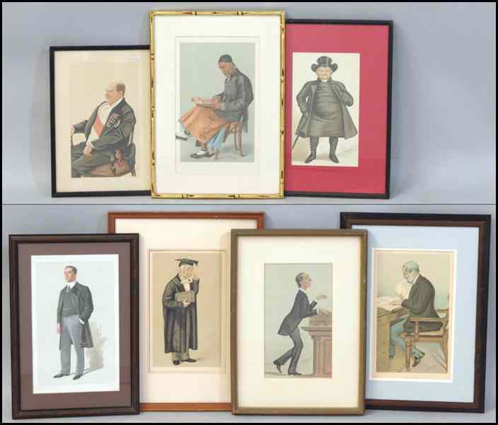 Appraisal: GROUP OF SEVEN ASSORTED VANITY FAIR PRINTS Various frame size