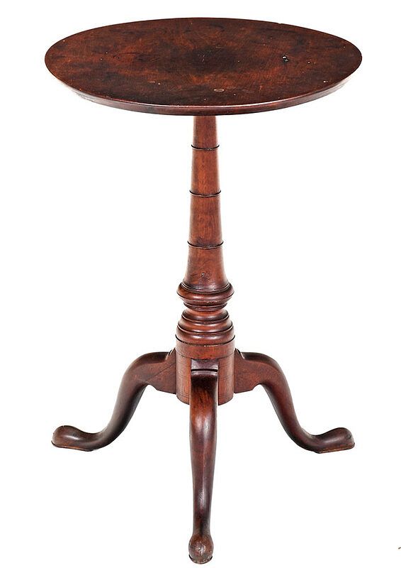 Appraisal: American Chippendale Cherry Candlestand probably Connecticut late th century fixed