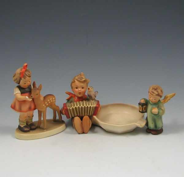 Appraisal: Three Hummel Damaged Figurines Friends No marked W Goebel W