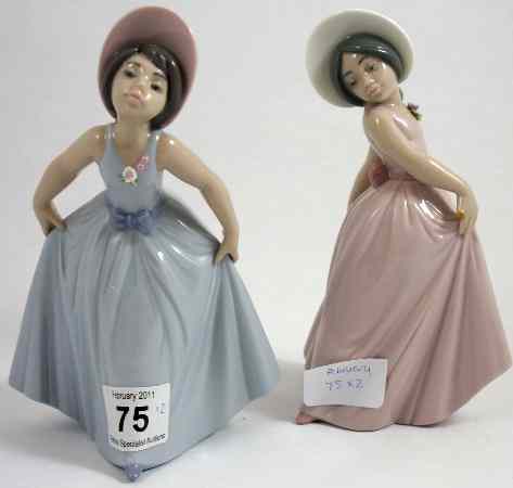 Appraisal: Lladro Figure Girl in a Pink Dress finger missing and