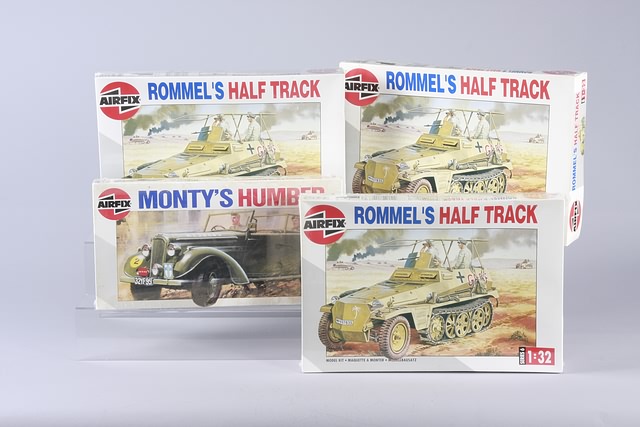 Appraisal: Lot of Airfix scale kits of Marshal Rommel's halftrack and