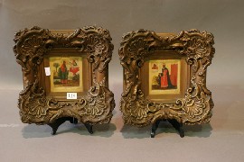 Appraisal: A Russian icon x cm together with two framed icons