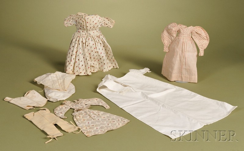 Appraisal: Group of Early Doll Clothing mid- th century including two