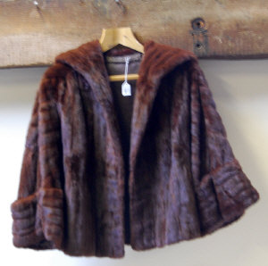 Appraisal: Squirrel fur jacket with shawl collar