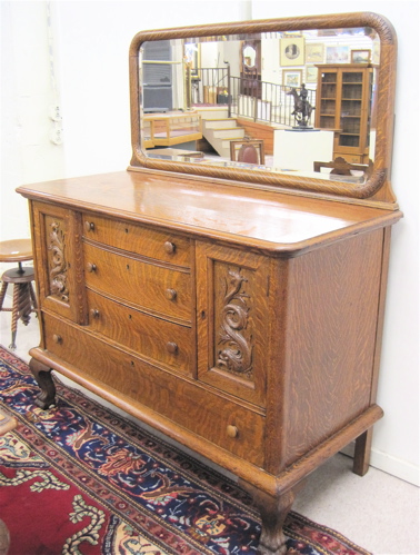 Appraisal: LATE VICTORIAN OAK SIDEBOARD American late th century having a