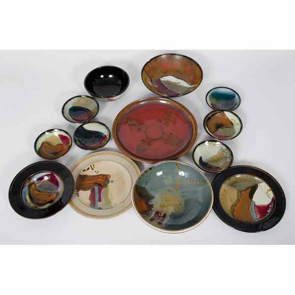 Appraisal: Collection of Vigland Pottery American th century An assembled collection