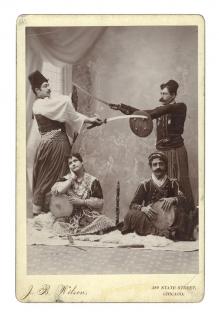 Appraisal: Middle Eastern Performance Group Cabinet Card Chicago J B Wilson