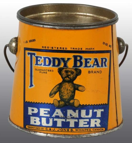 Appraisal: Teddy Bear Peanut Butter Pail Description Manufactured by C J