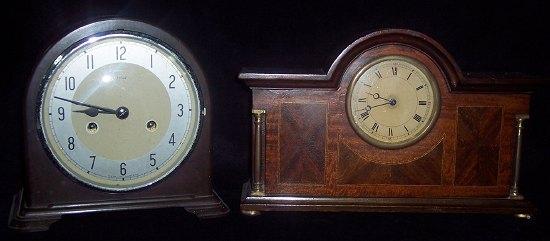 Appraisal: An early th Century mantel clock the mahogany and inlaid