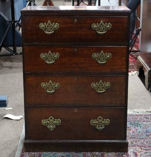 Appraisal: George III mahogany chest late th century having a rectangular