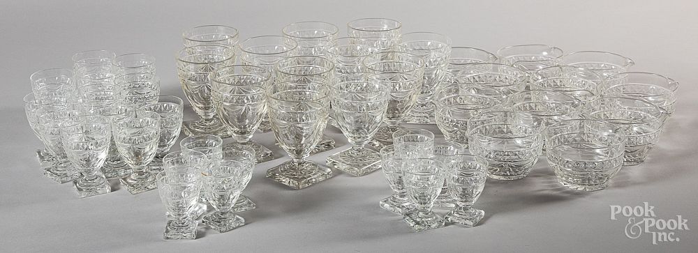 Appraisal: Early glass stemware probably Waterford Early glass stemware probably Waterford