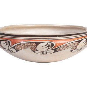 Appraisal: Helen Naha Hopi - Pottery Bowl with wing motif around