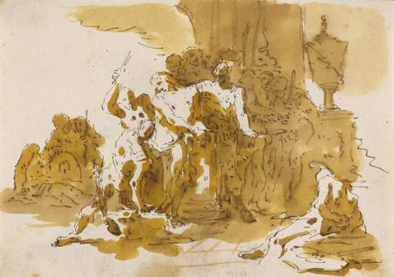 Appraisal: TIEPOLO GIAMBATTISTA Venice - Madrid The flagellation of Christ Black