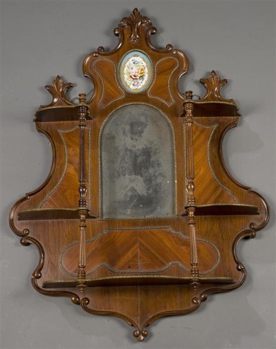 Appraisal: Victorian hanging curio shelf Late th early th century Center