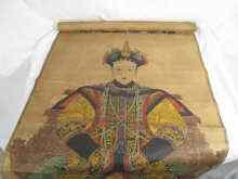 Appraisal: A Chinese scroll painting of a dignitary possibly an emperor